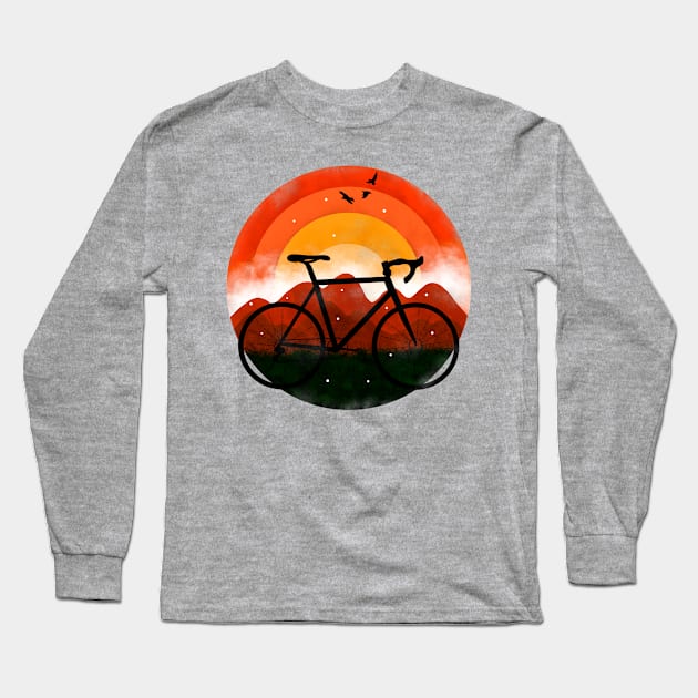 Sunrise Bike Long Sleeve T-Shirt by Tebscooler